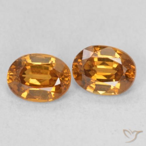 Gemme di Zircone Marrone arancio naturale da 1.19 ct, Ovale, VS