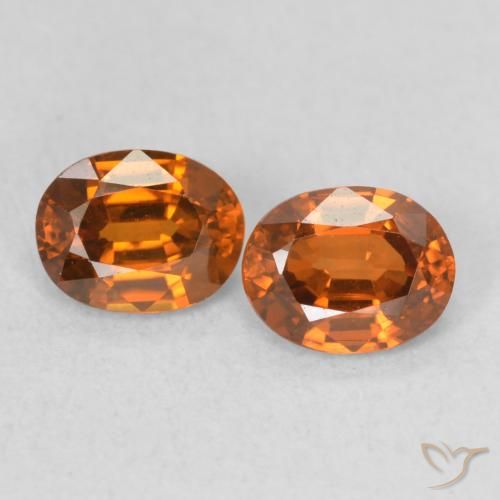 1.07ctw Naturale Arancio giallastro Zircone, Ovale, VS