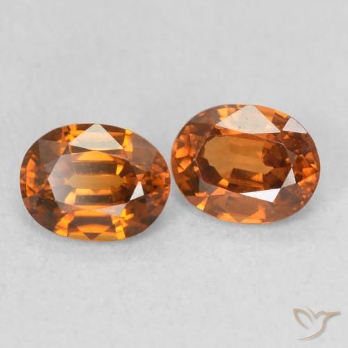 Gemme di Zircone Arancio giallastro naturale da 1.07 ct, Ovale, VS
