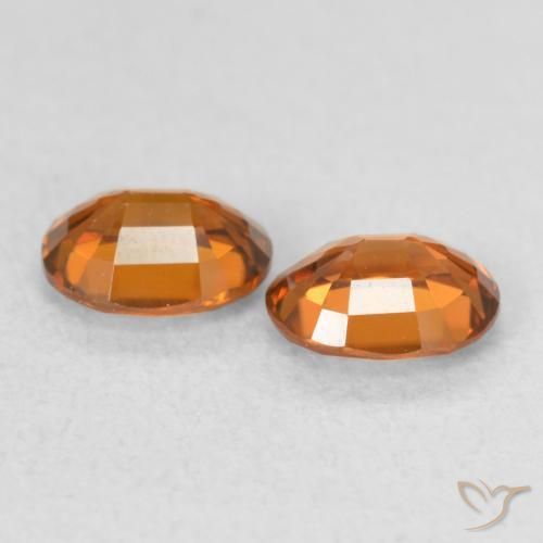 Gemme di Zircone Arancio giallastro naturale da 1.07 ct, Ovale, VS