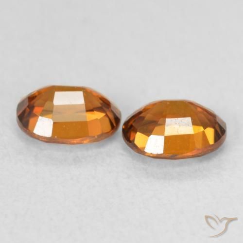Gemme di Zircone Arancione scuro naturale da 1.21 ct, Ovale, VS