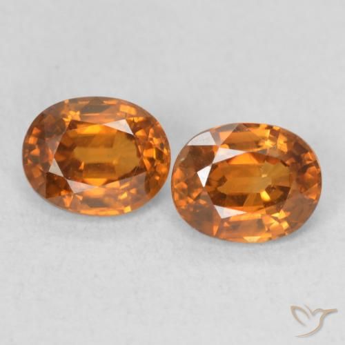 1.20ctw Naturale Arancio Medio Zircone, Ovale, VS