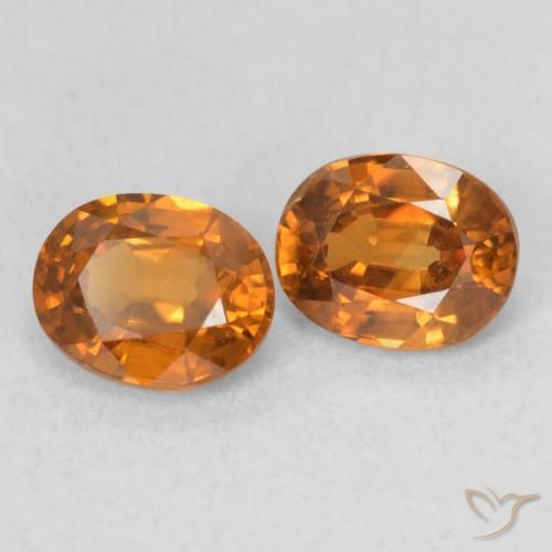 Gemme di Zircone Arancio Medio naturale da 1.20 ct, Ovale, VS