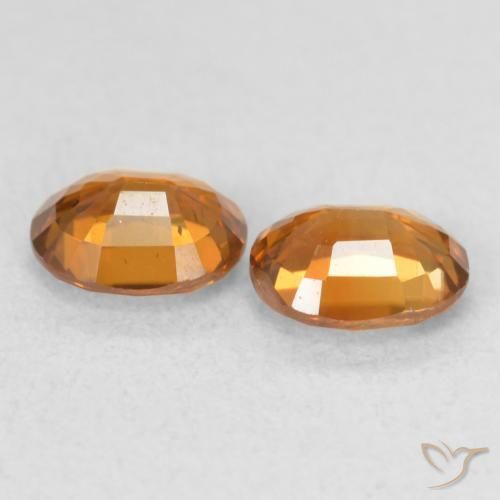 Gemme di Zircone Arancio Medio naturale da 1.20 ct, Ovale, VS