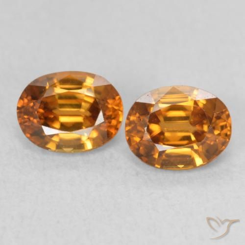 Gemme di Zircone Arancio Terra naturale da 1.21 ct, Ovale, VS