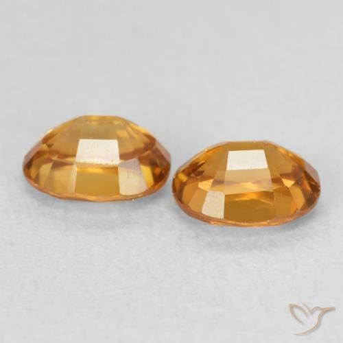 Gemme di Zircone Arancio Terra naturale da 1.21 ct, Ovale, VS