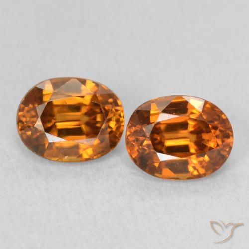 1.32ctw Naturale Arancio Terra Zircone, Ovale, VS