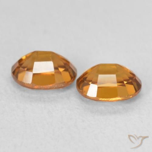 Gemme di Zircone Arancio Terra naturale da 1.32 ct, Ovale, VS