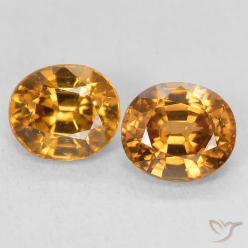 2.07ctw Naturale Arancio ruggine Zircone, Ovale, VVS-VS