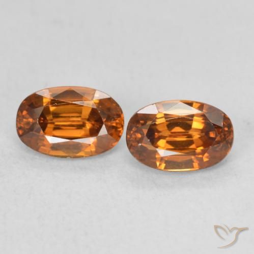 1.66ctw Naturale Arancio Medio Zircone, Ovale, VVS-VS