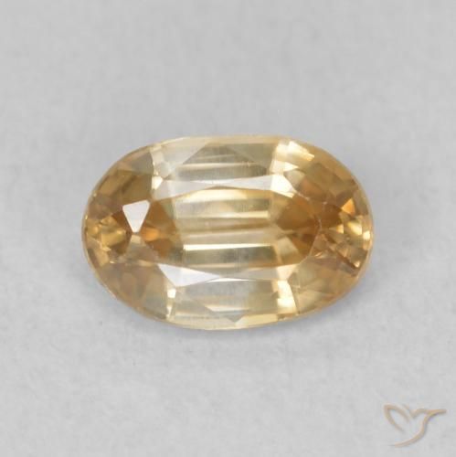 0.71ct Naturale Oro Zircone, Ovale, VVS-VS