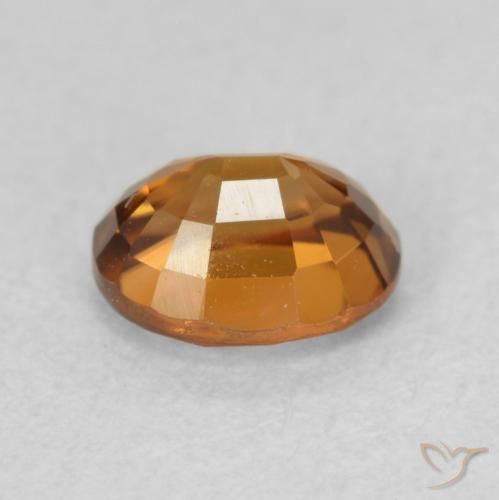 Zircone Arancio brunastro intenso naturale da 1.07 ct, Ovale, VVS-VS