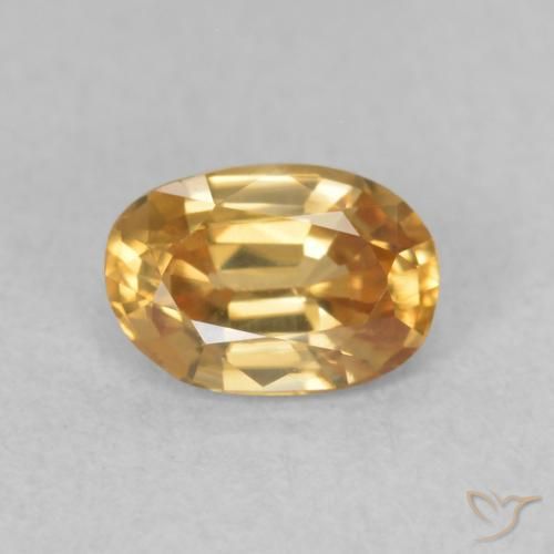 0.66ct Naturale Oro medio Zircone, Ovale, VVS-VS