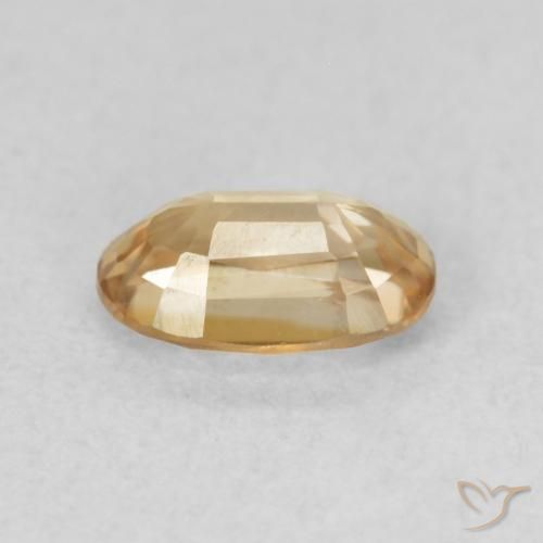 Zircone Dorato pesca chiaro naturale da 0.70 ct, Ovale, VVS-VS