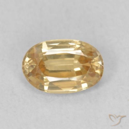 0.68ct Naturale Dorato pesca chiaro Zircone, Ovale, VVS-VS