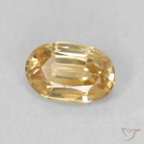 Zircone Dorato pesca chiaro naturale da 0.68 ct, Ovale, VVS-VS