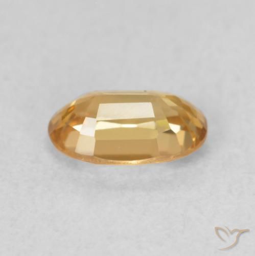 Zircone Dorato pesca chiaro naturale da 0.68 ct, Ovale, VVS-VS