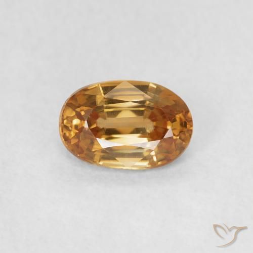 0.74ct Naturale Arancio Medio Zircone, Ovale, VVS
