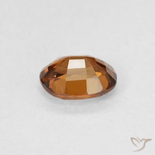 Zircone Arancione Ambra naturale da 0.62 ct, Ovale, VVS