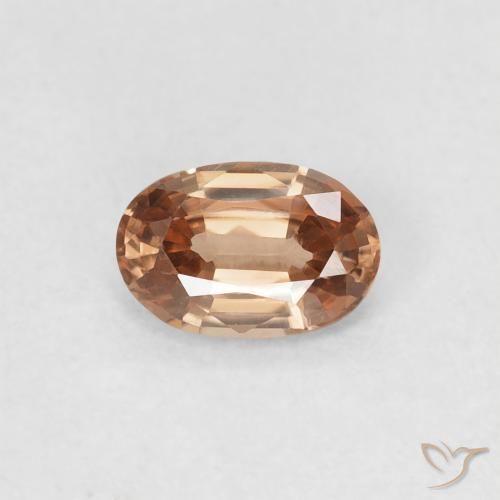 0.62ct Naturale Pesca media Zircone, Ovale, VVS