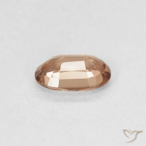 Zircone Pesca media naturale da 0.62 ct, Ovale, VVS