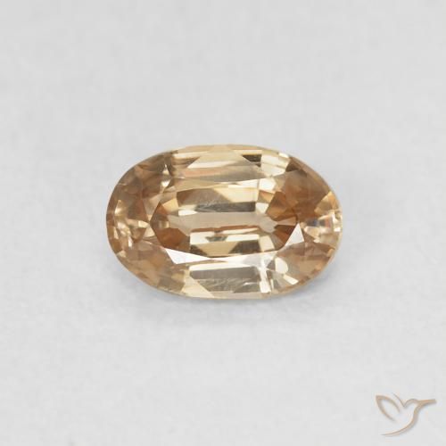 0.70ct Naturale Oro Zircone, Ovale, VVS