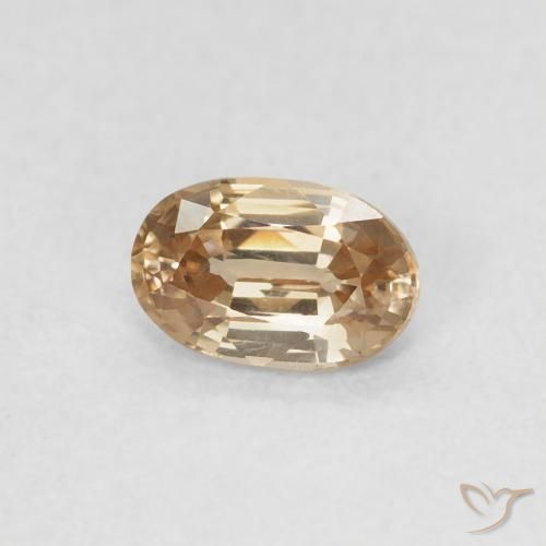 Zircone Oro naturale da 0.70 ct, Ovale, VVS