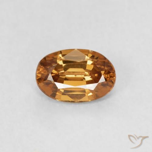0.73ct Naturale Marrone dorato Zircone, Ovale, VVS