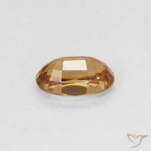 Zircone Marrone dorato naturale da 0.73 ct, Ovale, VVS