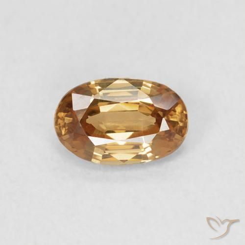 0.71ct Naturale Golden-Peach Zircone, Ovale, VVS