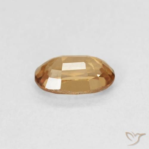 Zircone Golden-Peach naturale da 0.71 ct, Ovale, VVS