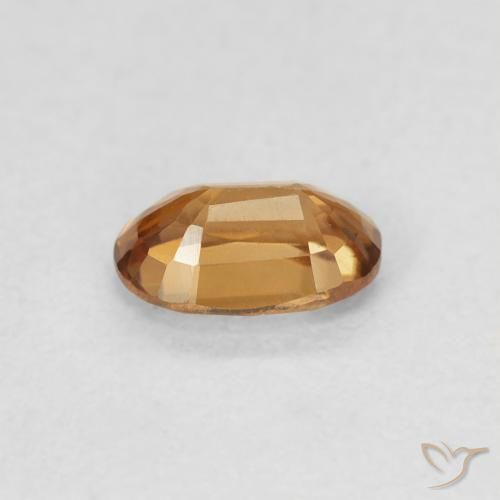 Zircone Marrone dorato naturale da 0.76 ct, Ovale, VVS