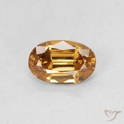 0.74ct Naturale Oro medio Zircone, Ovale, VVS