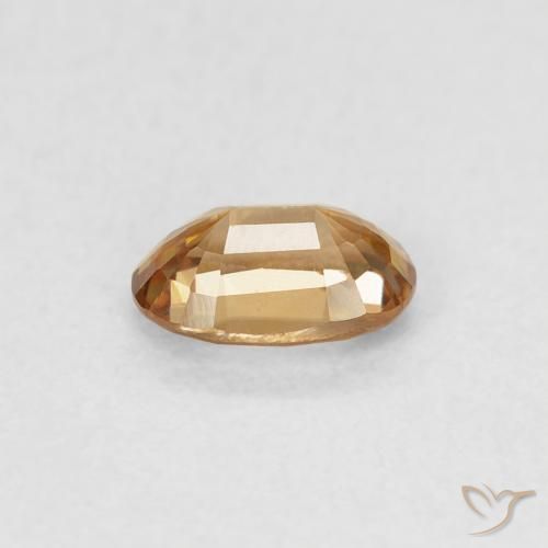 Zircone Golden-Peach naturale da 0.70 ct, Ovale, VVS