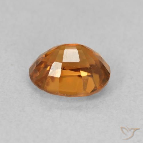 Zircone Arancione scuro naturale da 1.04 ct, Ovale, VS