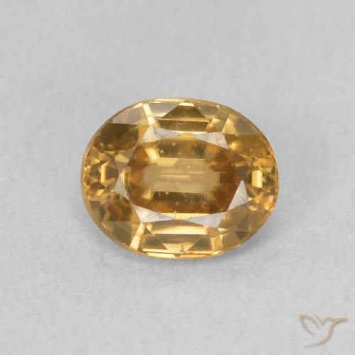 0.94ct Naturale Champagne Zircone, Ovale, VVS-VS