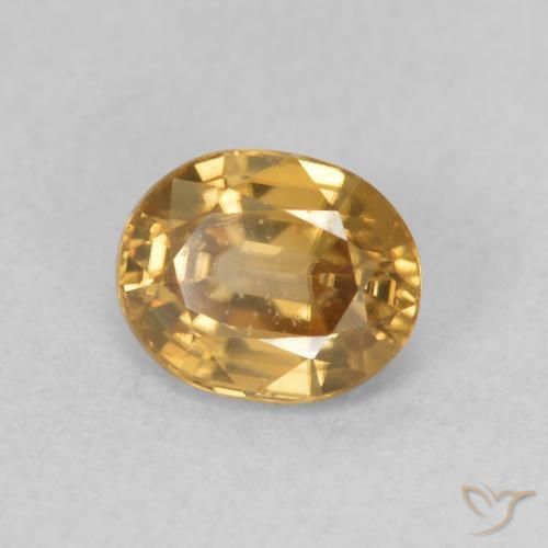 Zircone Champagne naturale da 0.94 ct, Ovale, VVS-VS