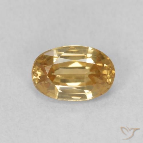 0.71ct Naturale Oro Zircone, Ovale, VVS-VS
