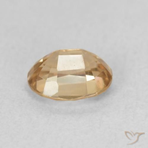 Zircone Dorato naturale da 1.01 ct, Ovale, VVS-VS
