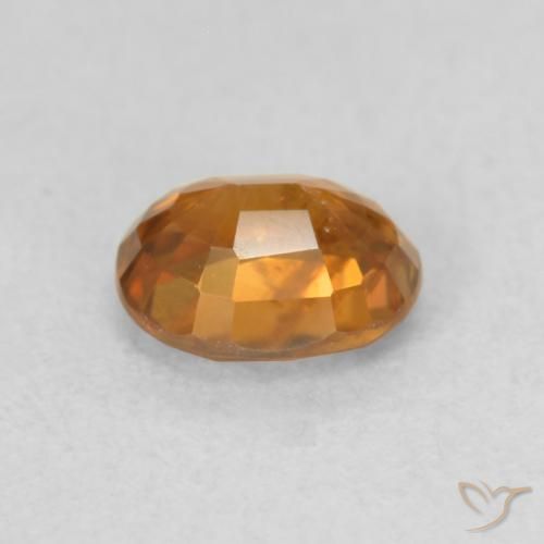 Zircone Medium Dark-Orange naturale da 1.00 ct, Ovale, VS