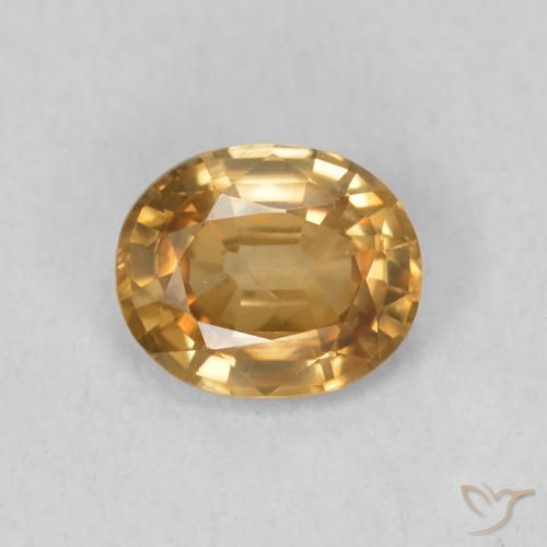 0.82ct Naturale Oro medio Zircone, Ovale, VS