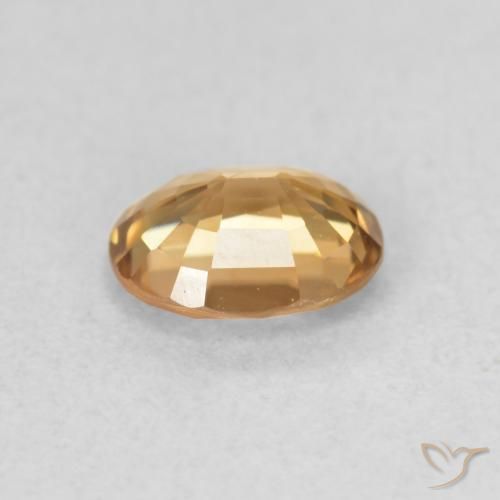 Zircone Oro medio naturale da 0.82 ct, Ovale, VS