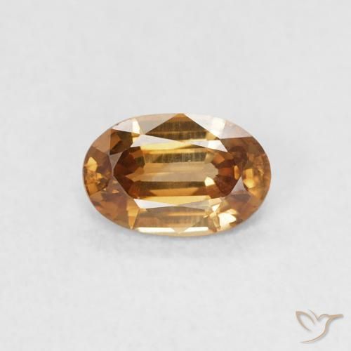 0.66ct Naturale Arancio ruggine Zircone, Ovale, VVS