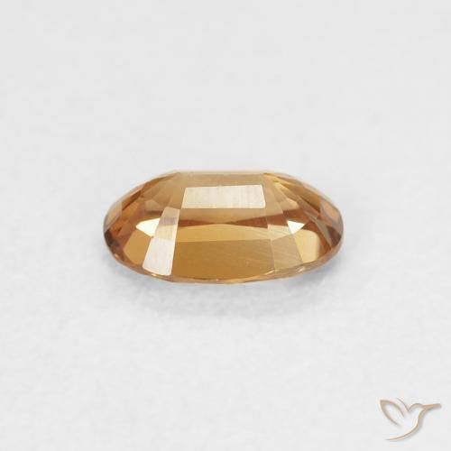 Zircone Arancio ruggine naturale da 0.66 ct, Ovale, VVS