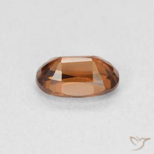Zircone Medium Dark-Orange naturale da 0.82 ct, Ovale, VVS