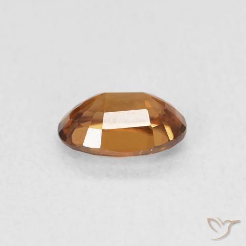 Zircone Marrone arancio naturale da 0.72 ct, Ovale, VVS
