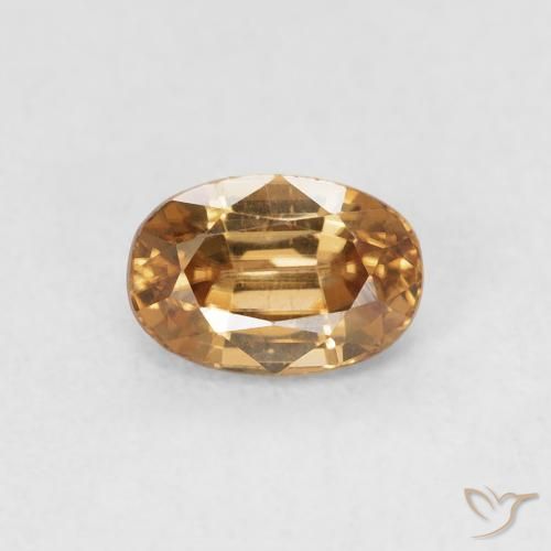 Zircone Arancio ruggine naturale da 0.84 ct, Ovale, VVS