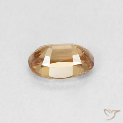 Zircone Arancio ruggine naturale da 0.84 ct, Ovale, VVS