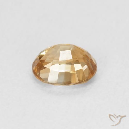 Zircone Dorato naturale da 0.91 ct, Ovale, VVS