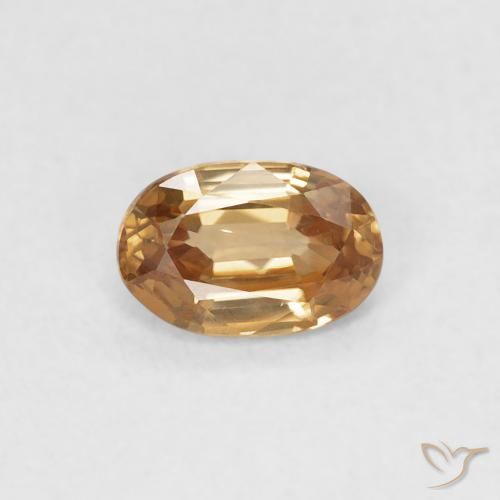 0.66ct Naturale Golden-Peach Zircone, Ovale, VVS
